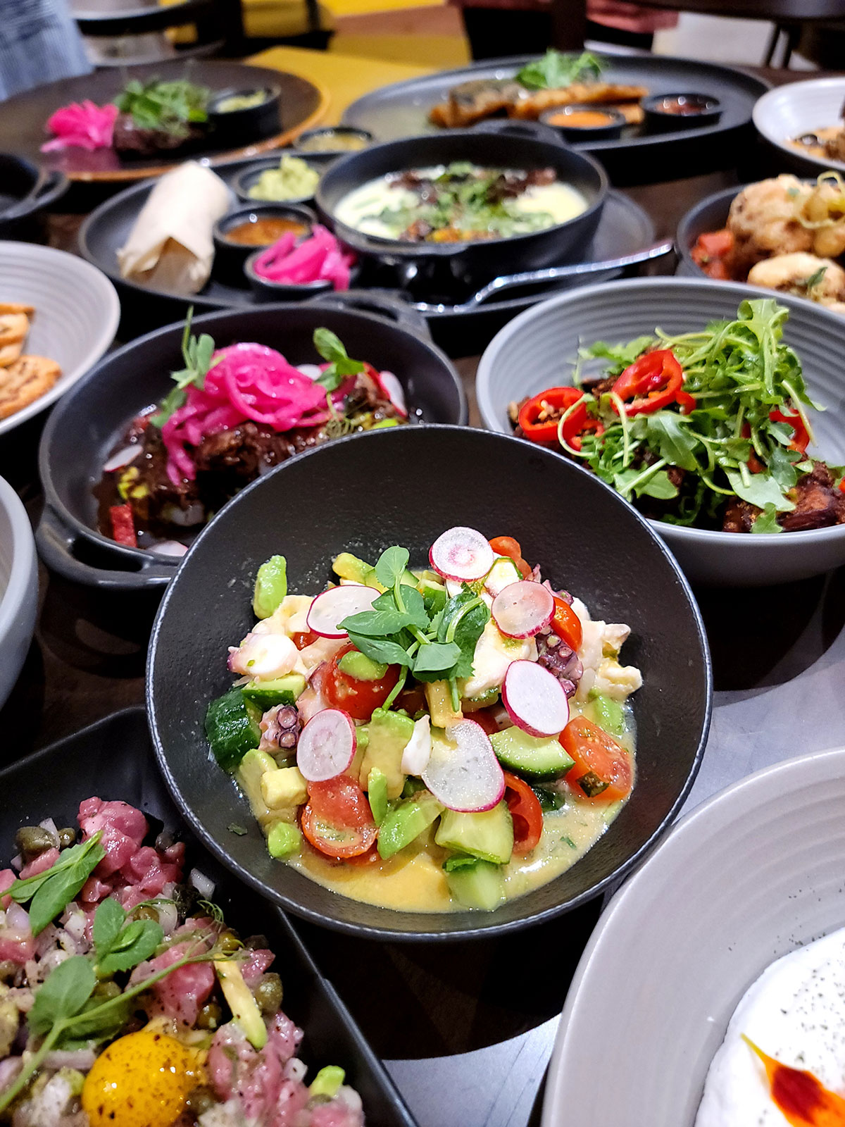 A grouping of bowl dishes